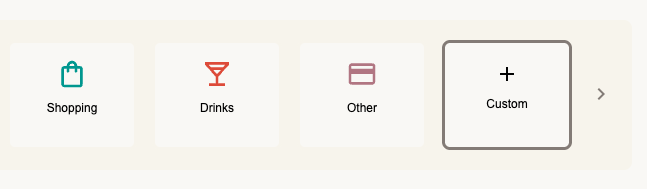 Add custom categories